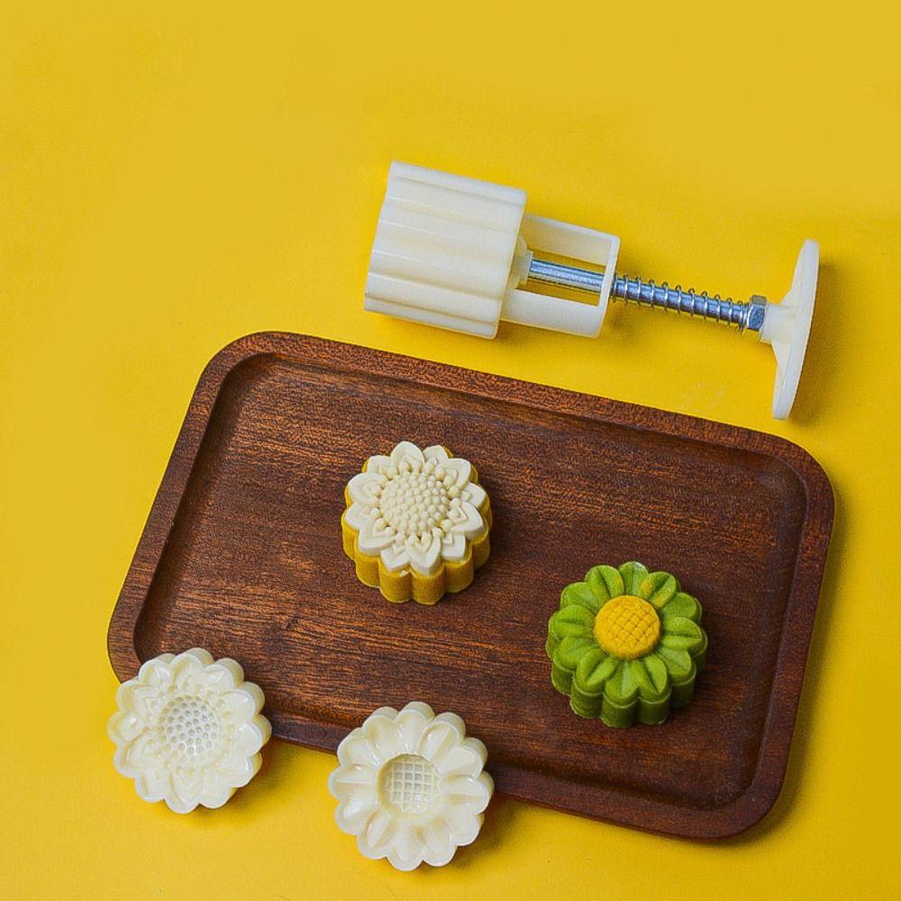 Non-stick Mooncake Mold 3D Pattern Hand-pressed Mold Pastries Dessert Mold  Kitchen Baking
