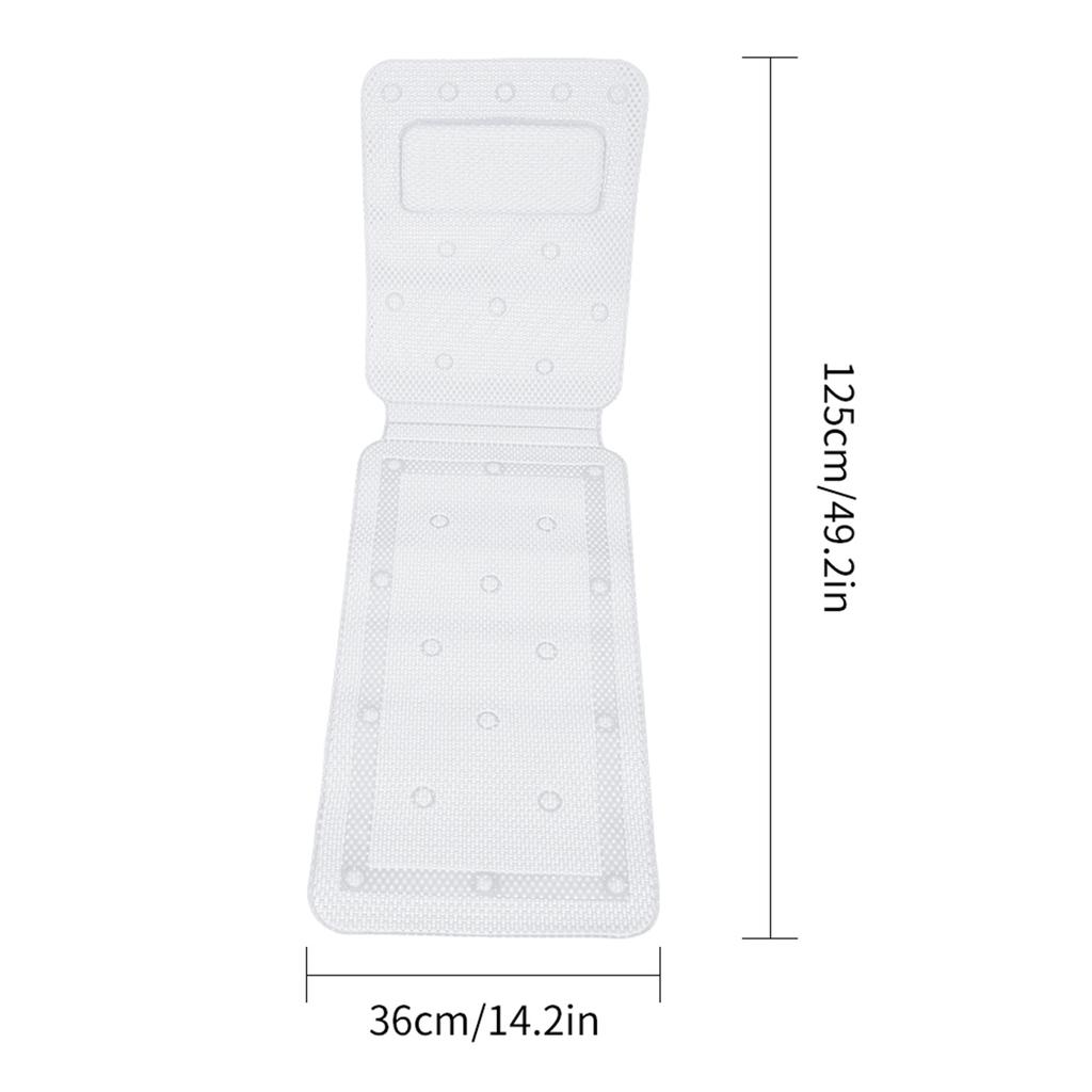 Full Body Spa Bath Mattress Cushion Pillow Soft Quilted Bathtub Mat with Breathable