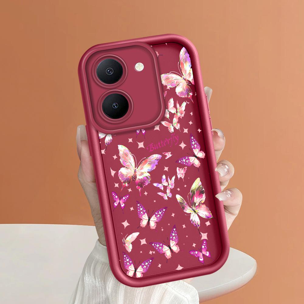 Soft Silicone Square Ladders Cartoon Pattern Full Cover Camera Protection Shockproof Case for iPhone Infinix Tecno Vivo