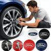 4pcs 56mm Auto Wheel Hub Center Caps Emblem Decals For Fusion Ecosport F36 Kuga ST Explorer Fiesta Focus 2 Mondeo Edge Transit