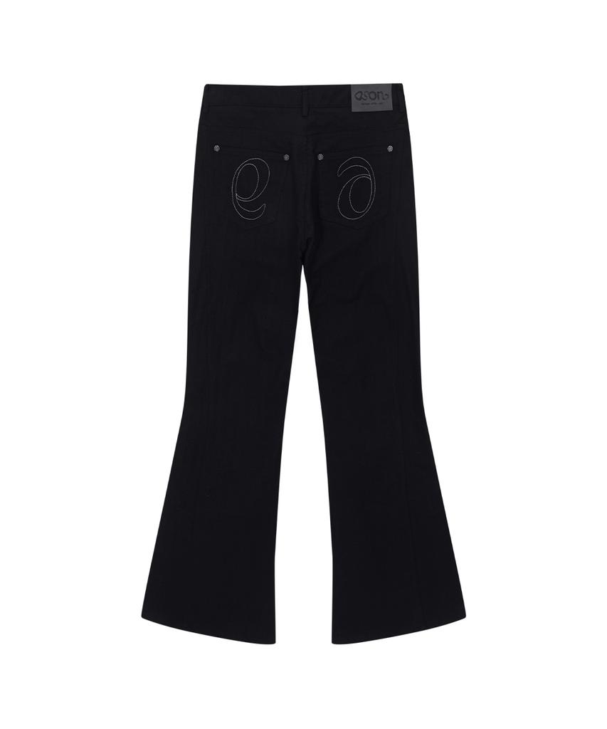 Aejeuon Tina Twill Pants / Black