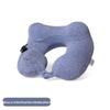Inflatable U-shaped Travel Neck Pillow - Portable, Ergonomic, Height-Adjustable, Storable Milk Silk Design