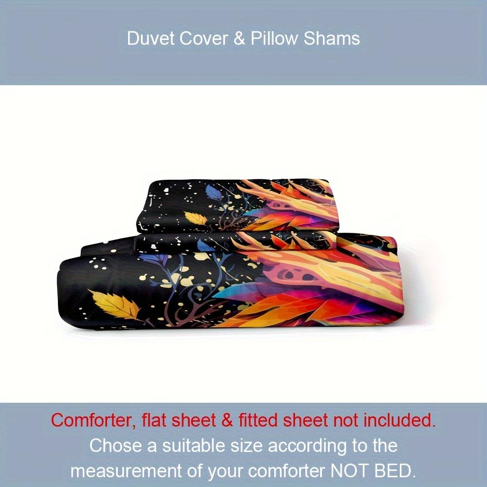 3pcs Duvet Cover Set, Mystical Dragon Print Bedding Set, Soft Comfortable Duvet Cover, For Bedroom, Guest Room Decoration