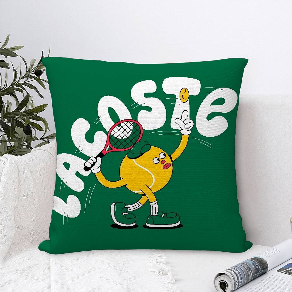 Cute Tennis Pictures Pillow Case Sofa Decorative Home Double-sided Print Plush Square Throw Pillow Covers Cushion Decor Cover