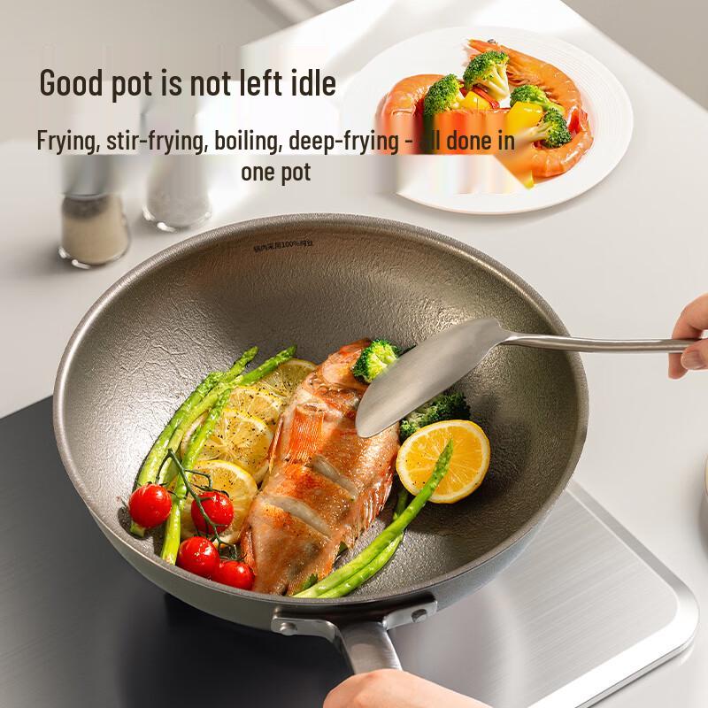 Cuidahuang 30cm Pure Titanium Non-Stick Wok
