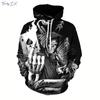 Hooded Sweatshirt Man 3D Digital Skull Graphic Hoodies Casual Kangaroo Pocket Long Sleeve Hoodie Men Autumn New in Sweatshirts