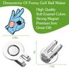 OK Sign Golf Hat Clip Ball Marker Magnetic Easily Attach to Hat Cartoon Flag Pattern Baseball Cap Clips Jewelry Accessories Gift
