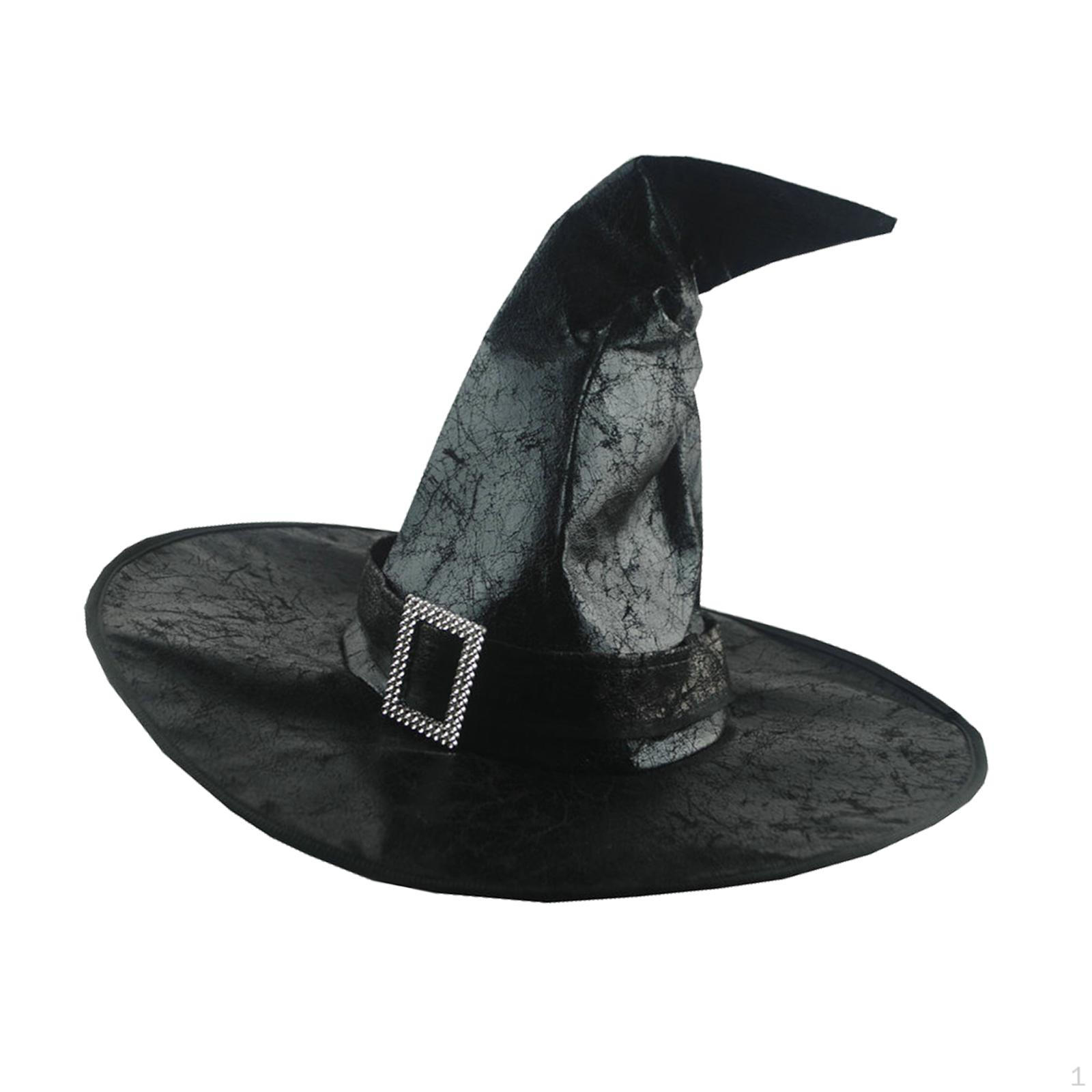 

Witches Wizard Hats Brown/ Adult Children Wide Brim Men Faux Leather Size Sorcerer Costume Hat Fancy чорний