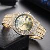Watch Mens Casual With Rhinestone Calendar And Roman Scale Wristwatch Gifts