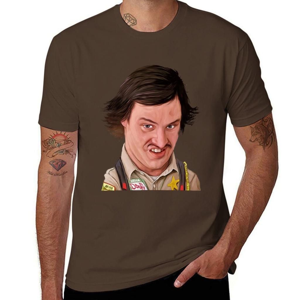 Scary Movie Officer Doofy T-Shirt Shirts Graphic Tees Anime Aesthetic Clothing Sublime Mens T Shirt Graphic