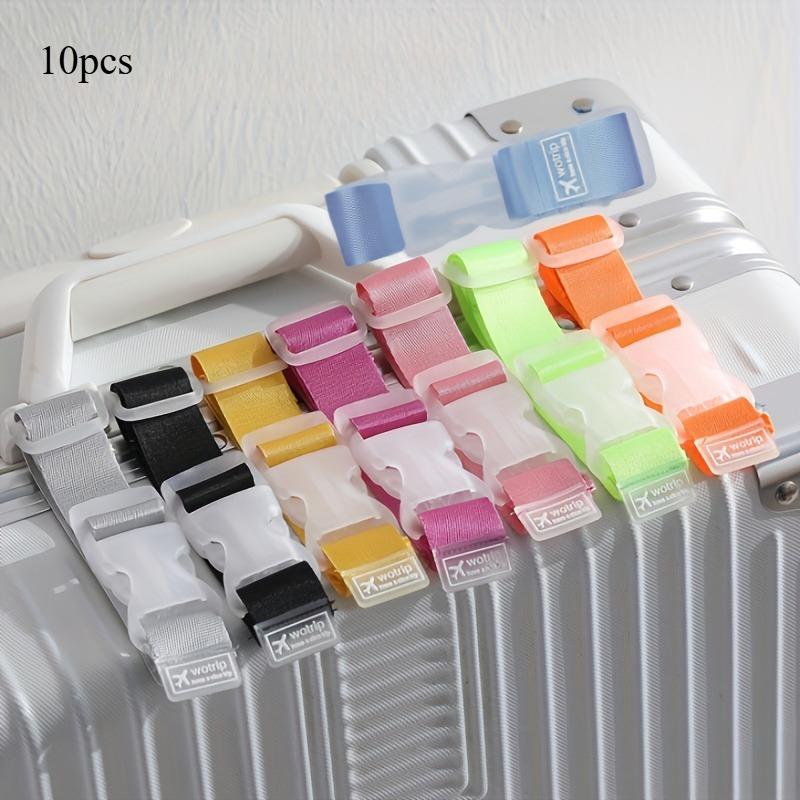 10pcs Vibrant Travel Luggage Straps - Durable Polyester, Adjustable with Quick-Release Buckle - Lightweight & Easy to Use for Secure Suitcase