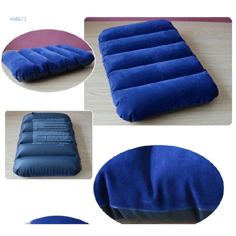 Pvc Inflatable Outdoor Camping Pillow Portable Head Pillow Travel Chin Support Cushion Office Rest Camping Neck Pillow