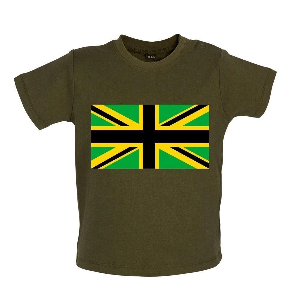Jamaican Union Jack - Baby Kids Boys Girls Unisex T-Shirt / Babygrow - Jamaican Flag UK United Kingdom 100