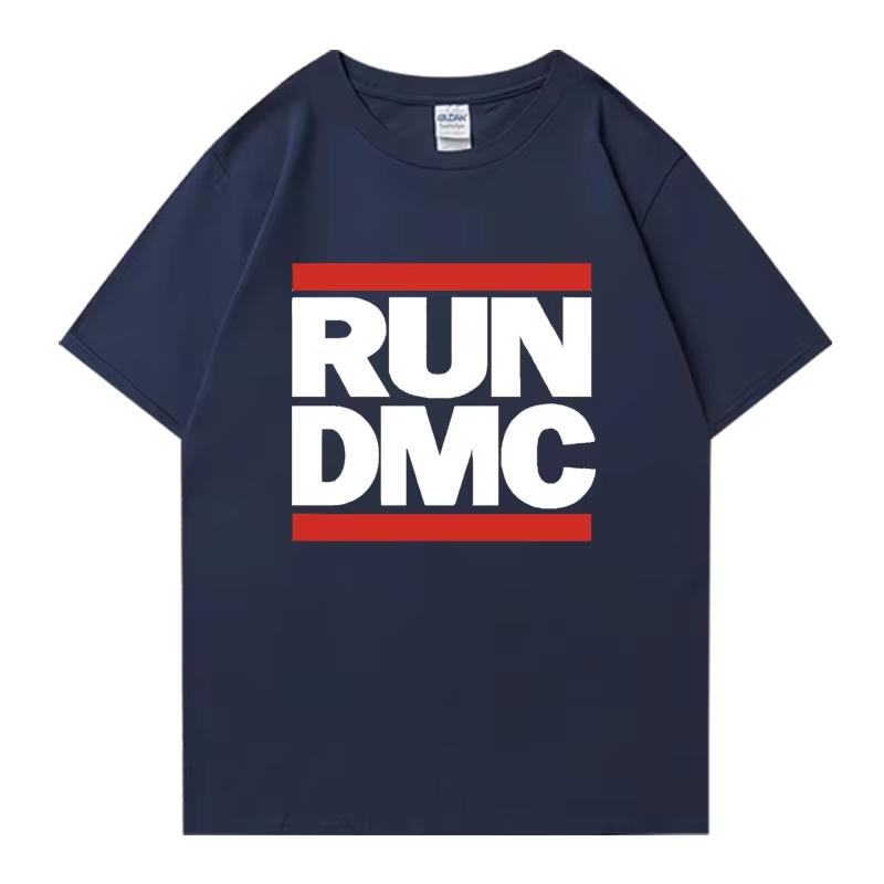 2026 Summer Hot Sale RUN DMC Graphic Print Crew Neck T-shirt Men Women Printed Casual Outdoor Cotton T-shirt Cotton Gothic Round T-shirt