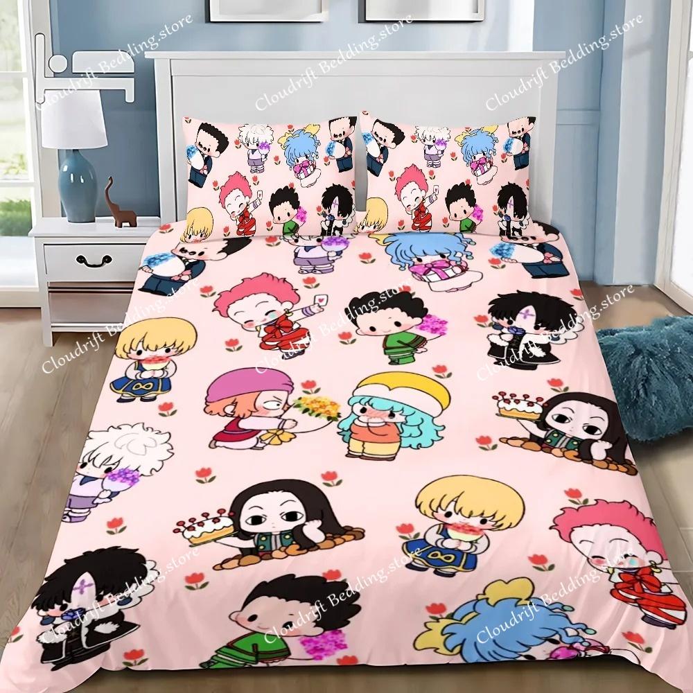 Cartoon Hunter X Hunter Duvet Cover Pillowcase Bedding Set Adult Boy Girl Bedroom Decoration Children Single Double Large Size