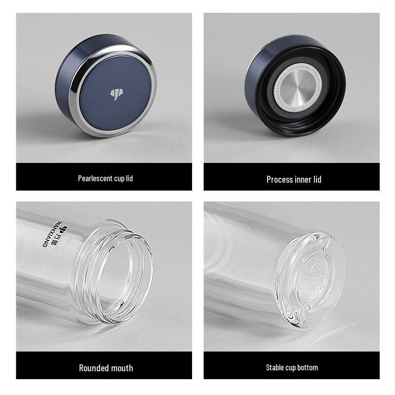 Wanxiang Silver Ion Antimicrobial Portable Glass Tea Cup