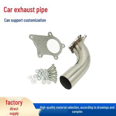 Turbocompresseur T3/T4 Tuyau de descente 90° avec échappement 2,5" et bride 5 trous.