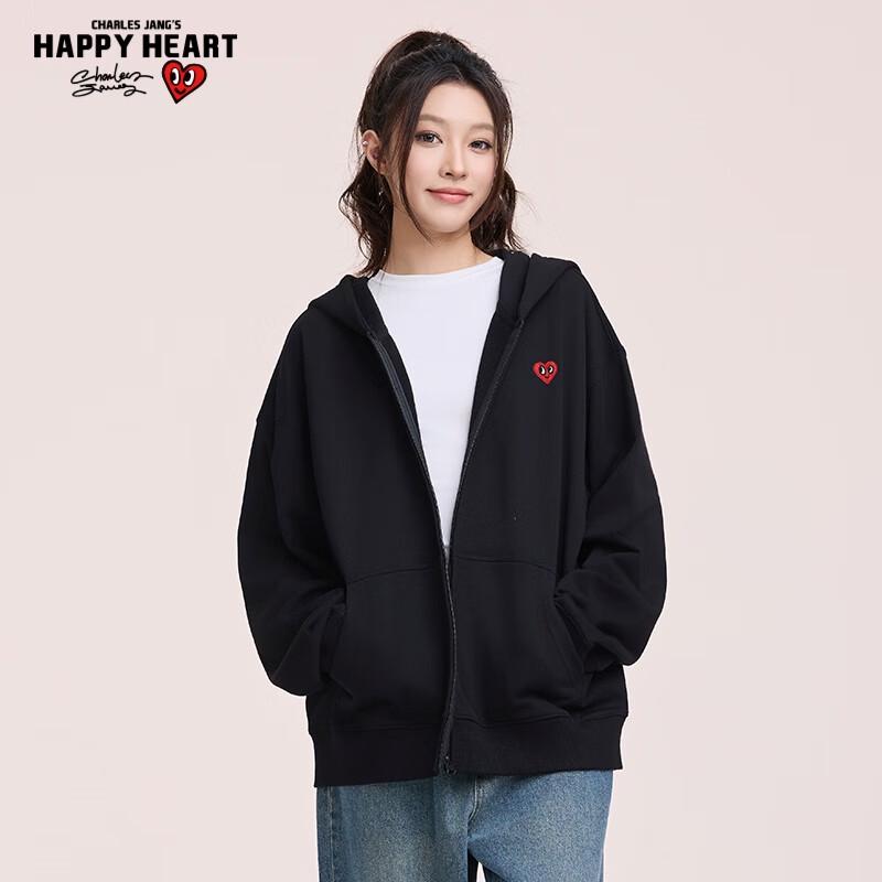 Charles Heart Unisex Heavyweight Cotton Hooded Cardigan