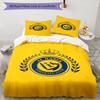3pcs Football Team (27) Design Cover Set - HD Printed Bedding with 1 Cover and 2 Pillowcases - Perfect for Home and Dorm Decor