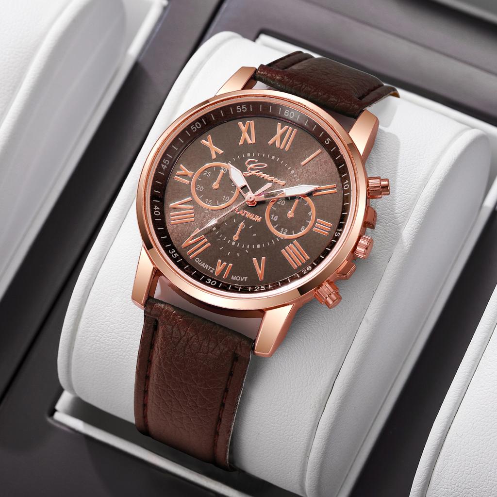 Xiaomi Fashion Leather Strap Women Quartz Wristwatch Ladies Casual Roma Dial Watch Reloj Mujer Girls Clock Gift (Without Box)