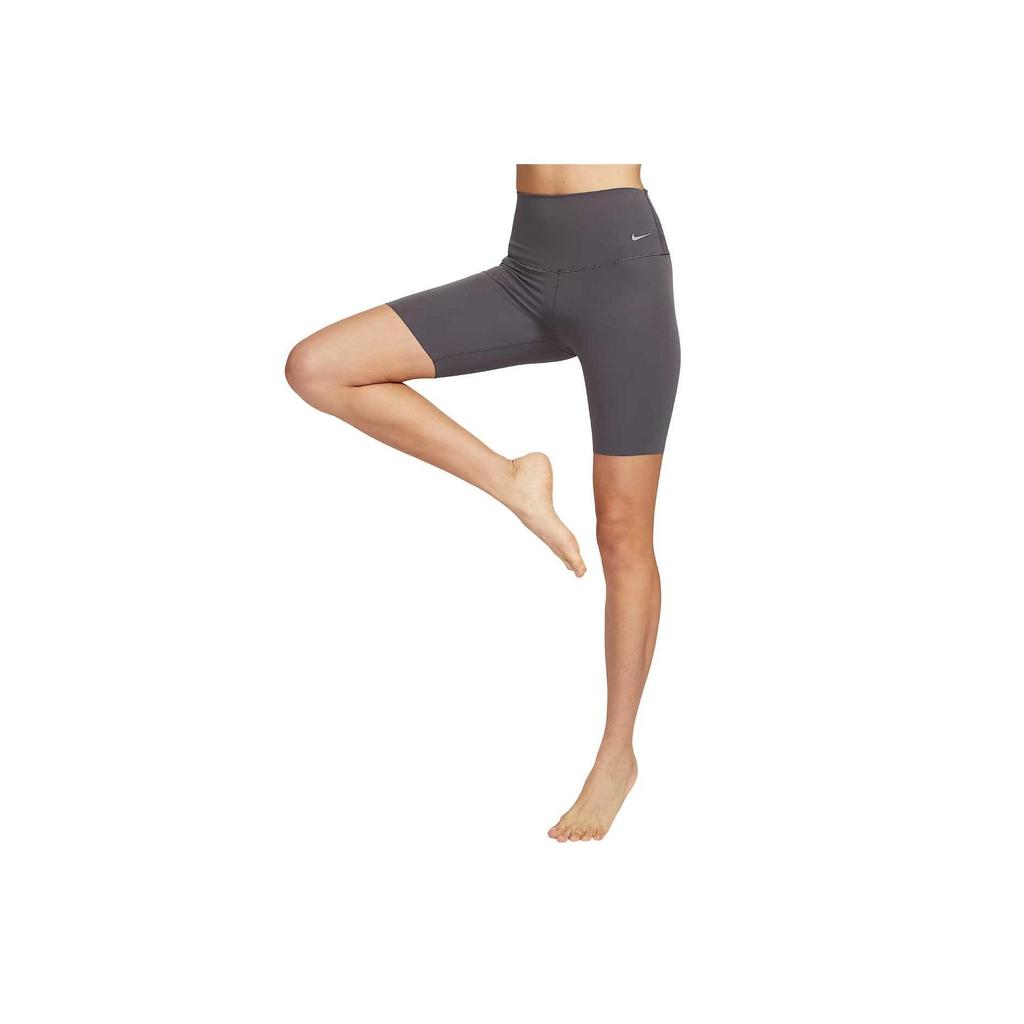 Nike Women's Dri-Fit Mid-Rise 5 Inch Unlined Fitness Training Athletic Compression Shorts Black DQ6004-036