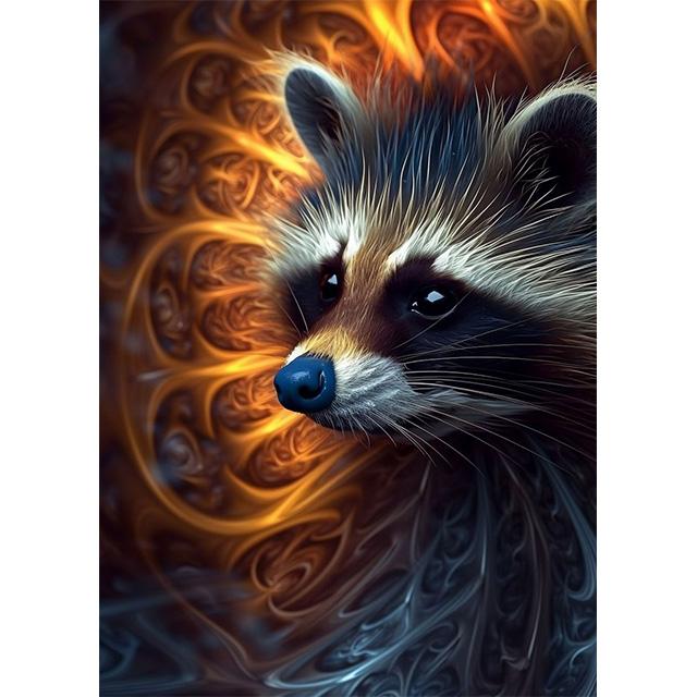 Golden Glowing Animal On Black Background Prints Poster Canvas Painting Modern Wall Art Pictures Living Room Bedroom Home Decor