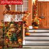 2D Flat - 2D Flat Autumn Thanksgiving Pumpkin Scarecrow Welcome Garden Flag - 4-28 X 40 Inches Outdoor Garden Flag, Double-Sided Home Decoration Court