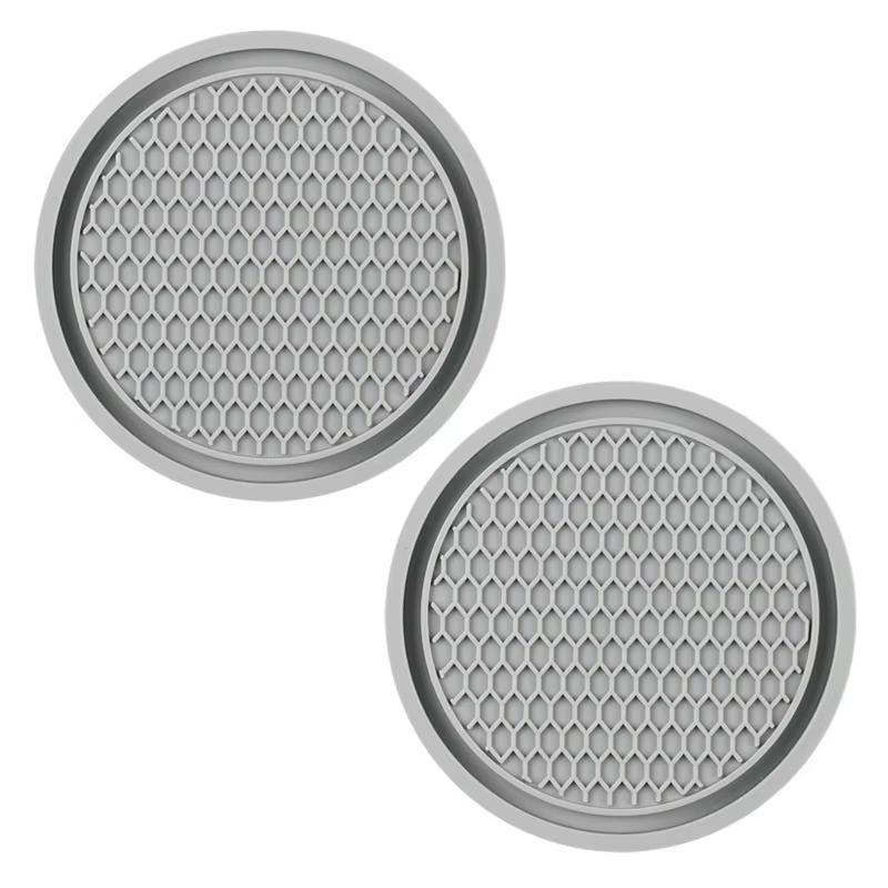 2Pcs Car Bling Rhinestone Cup Holder Drink Pad Interior Decoration Anti-slip Mat Round Durable Coaster Heat Resi Car Accessories