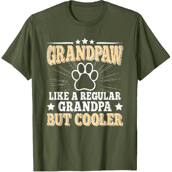 Grandpaw Dog Grandpa Grandfather Grand Paw Vintage Men T-Shirt