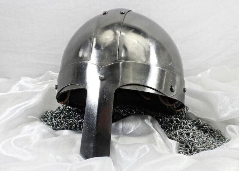 Medieval 18 Gauge Steel Norman Helmet Viking Armor