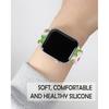 Sport Watch Bands Compatible with Apple Watch Band 38mm 40mm 41mm for Women Men, Adjustable Soft Silicone Replacement Smartwatch Wristband for iWatch