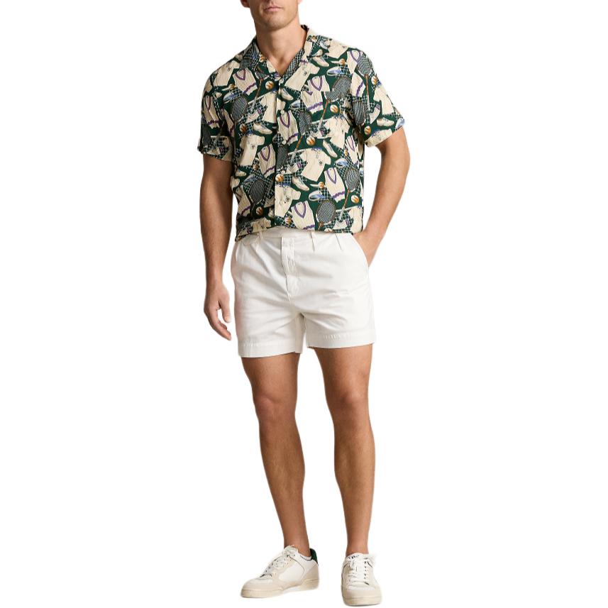 Polo Ralph Lauren SS24 Tennis Equipment Pattern Print Single-Breasted Short Sleeve Shirt Men Shirts Multicolor MNPOWOV1N820748-300