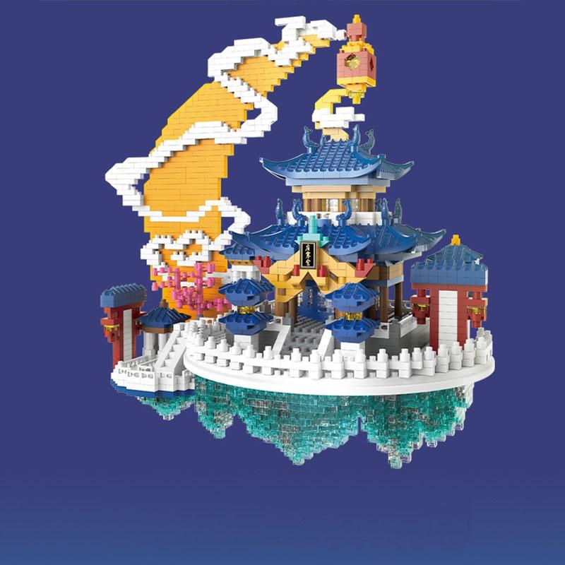 High-quality Abs Diamond Microgranule Building Blocks Compatible With Lego Traditional Chinese Style Castle Toy Wholesale