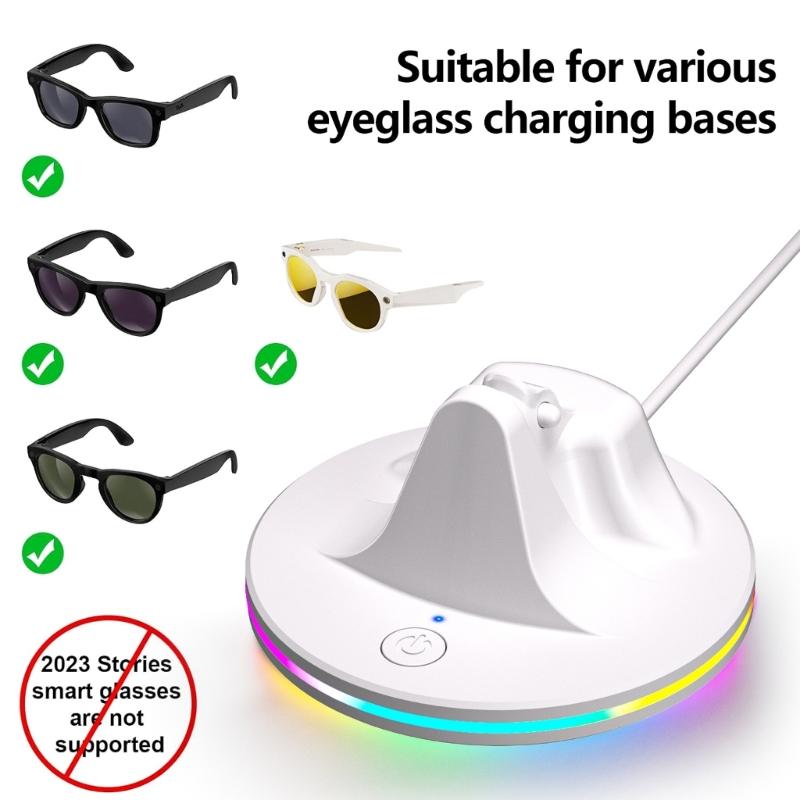 Stable ABS Charging Holder Stand Stable Base for Dedicated Model Intelligent Eyewear Featuring Universal Compatibility