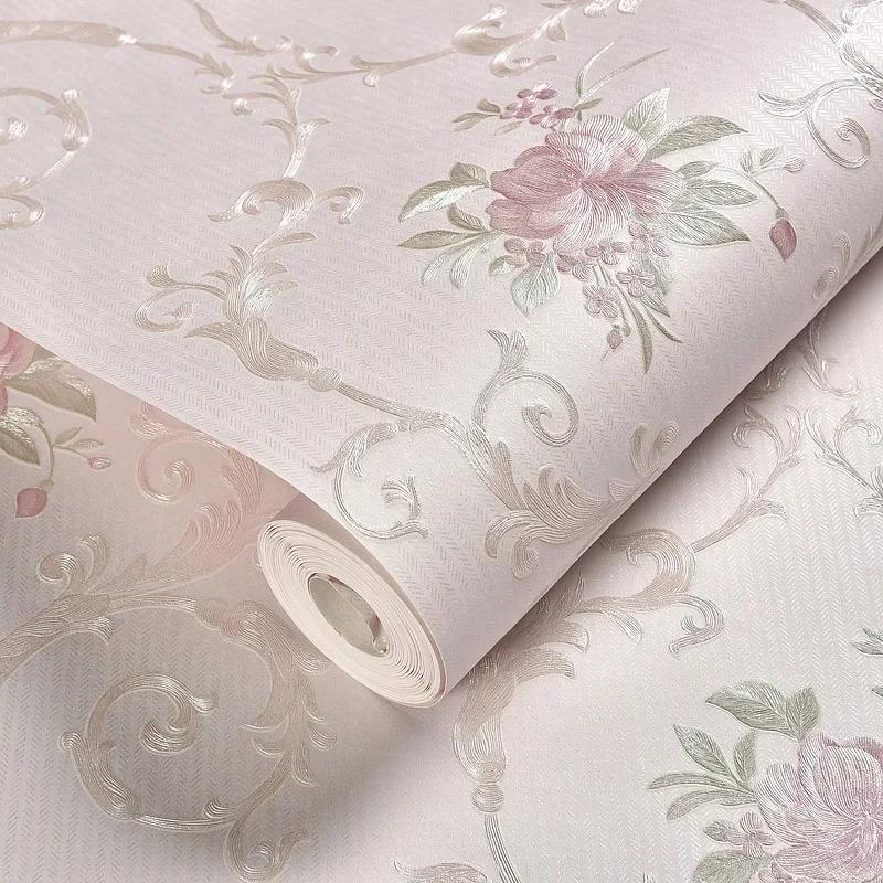 Self-adhesive European Wallpaper 3D Three-dimensional Finely Pressed Non-woven Fabric Thickened Living Room Background Wall