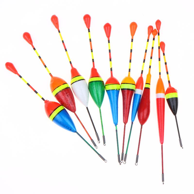 10Pcs Sensitivity Fishing Accessories 4.5/3/2.5/2.0/1.2/0.8/0.6G Light Stick Floats Fishing Floats Set Fishing Bobber Stick