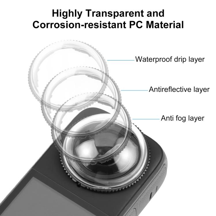 PULUZ Rotatable PC Protective Lens for Insta360 X4 Camera