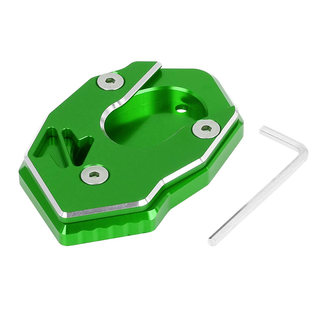 F FIERCE CYCLE Накладка-удлинитель боковой подножки Накладка для двуножной подножки Опорная пластина Накладка Алюминий с ЧПУ зелёный