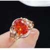 BELLA BOX Fenda Zircon Network Red Live New Product Hollow Out Temperament Group Set With 18K Rose Gold Open Ring For Women