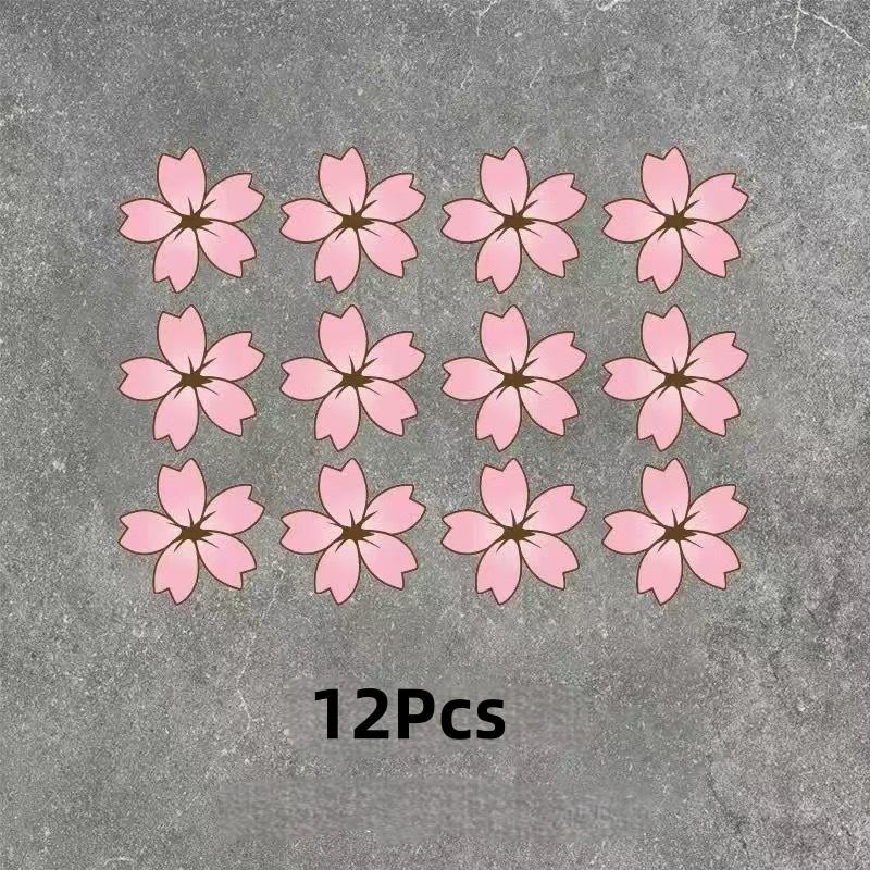 [Q]12/20/24 Pezzi Adesivi Fiore di Ciliegio, Adatti Per Coprire Graffi sulla Carrozzeria del Veicolo, Caschi per Biciclette e Motociclette, Decalcomanie