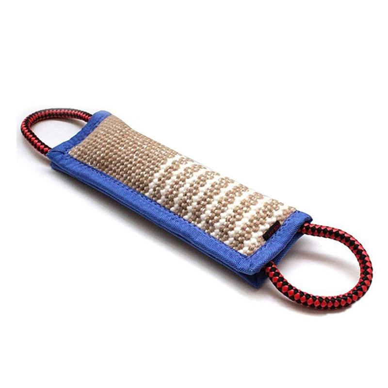 HHO-Dog Training Equipment Dog Tug Bite Pillow Jute Durable Dog Bite Sleeve Stick For Puppy Pet Training Tools