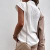 2026 Spring/Summer New Wish Solid Color V-Neck Short Sleeve T-Shirt Women's Clothing