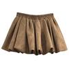Korean Style Faux Suede Women's Fluffy Slimming Half-Skirt for Autumn/Winter