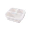 Three Compartment Wheat Straw Bento Box for Fruit, Snacks, and Pastries - Fresh-Keeping and Portable for Outdoor Travel Lunches