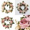 Exquisite Artificial Peony Rose Flower Hanging Door Garland Wreath For Parties
