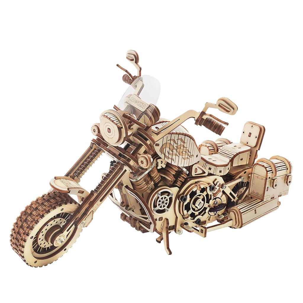Tsukurundesu® Pohyblivá 3D dřevěná puzzle série (LK504 Cruiser kolo) s japonským návodem