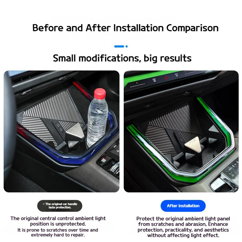 For BMW X3 G45 2025 Car Console Ambient Light Protective CoverTransparent Atmosphere Light Protector Interior Trim Accessories