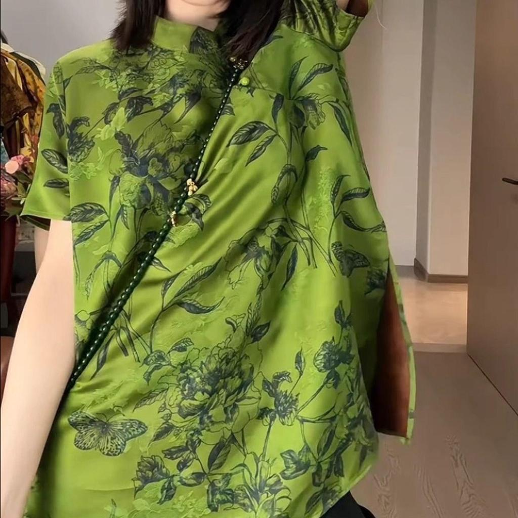 2025 Summer Models Are Beautiful In Summer, with Short Sleeves and Huge Good-looking Thin Printed T-shirt Tops for Women