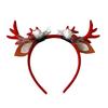 Realistická čelenka s parožím jelena pro dospělé a děti, měkká tkanina, odolná konstrukce, design soba, vánoční vlasová obruč