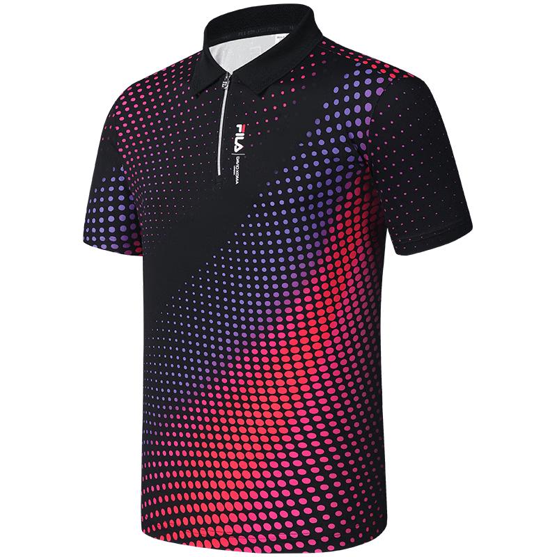 FILA Men s Knit Short Sleeve Cooling Polo Shirt L